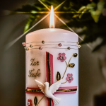 Detail einer Taufkerze