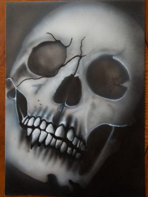 Skull: Freihand Airbrush Unikat